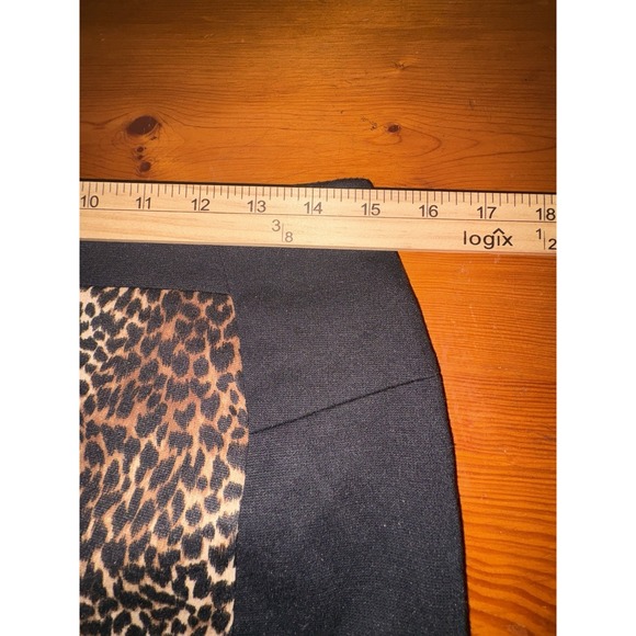 Michael‎ Kors Fitted Skirt Size 8 Cheetah Accent Sheath Style Chic Animal Print - Picture 6 of 8